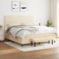 Preview: ARDEBO.de - Boxspringbett mit Matratze Creme 160x200 cm Stoff