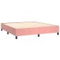 Preview: Boxspringbett mit Matratze Rosa 160x200 cm Samt