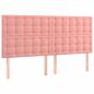 Preview: Boxspringbett mit Matratze Rosa 160x200 cm Samt