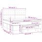 Preview: Boxspringbett mit Matratze Rosa 160x200 cm Samt