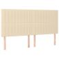 Preview: Boxspringbett mit Matratze Creme 200x200 cm Stoff