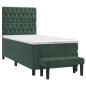 Preview: Boxspringbett mit Matratze Dunkelgrün 80x200 cm Samt