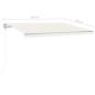 Preview: Markise Manuell Einziehbar mit Pfosten 4,5x3 m Creme