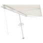 Preview: Standmarkise Manuell Einziehbar 450x300 cm Creme