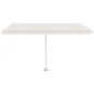 Preview: Standmarkise Manuell Einziehbar 450x300 cm Creme