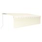 Preview: Markise Manuell Einziehbar mit Rollo 5x3 m Creme