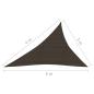 Preview: Sonnensegel 160 g/m² Braun 3x4x5 m HDPE
