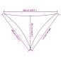 Preview: Sonnensegel 160 g/m² Dreieckig Hellgrau 4x4x5,8 m HDPE