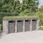 Preview: Gabionen-Mülltonnenbox 350x91x120 cm Verzinktes Eisen