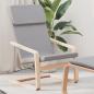 Preview: Fußhocker Hellgrau 51x41x40 cm Stoff