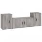 Preview: 3-tlg. TV-Schrank-Set Grau Sonoma Holzwerkstoff
