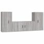 Preview: 3-tlg. TV-Schrank-Set Grau Sonoma Holzwerkstoff