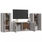 Preview: 3-tlg. TV-Schrank-Set Grau Sonoma Holzwerkstoff