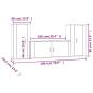 Preview: 3-tlg. TV-Schrank-Set Grau Sonoma Holzwerkstoff