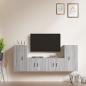 Preview: ARDEBO.de - 4-tlg. TV-Schrank-Set Grau Sonoma Holzwerkstoff