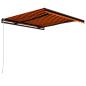 Preview: Einziehbare Markise Handbetrieben 300 x 250 cm Orange und Braun