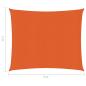Preview: Sonnensegel 160 g/m² Orange 2x2 m HDPE
