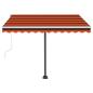Preview: Standmarkise Manuell Einziehbar 350x250 cm Orange/Braun