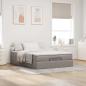 Preview: Ottoman-Bett mit Matratze Taupe 140x190 cm Stoff