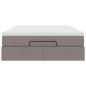 Preview: Ottoman-Bett mit Matratze Taupe 140x190 cm Stoff