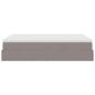 Preview: Ottoman-Bett mit Matratze Taupe 140x190 cm Stoff