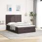 Preview: Ottoman-Bett mit Matratze Dunkelbraun 140x190 cm Stoff