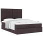 Preview: Ottoman-Bett mit Matratze Dunkelbraun 140x190 cm Stoff