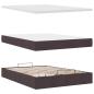 Preview: Ottoman-Bett mit Matratze Dunkelbraun 140x190 cm Stoff