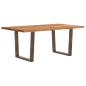 Preview: Esstisch mit Baumkanten 180x100x74 cm Massivholz Eiche