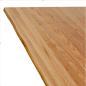 Preview: Esstisch mit Baumkanten Hellbraun 220x80x74 cm Massivholz Eiche