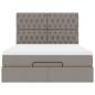 Preview: Ottoman-Bett mit Matratze Taupe 140x190 cm Stoff