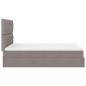 Preview: Ottoman-Bett mit Matratze Taupe 140x190 cm Stoff