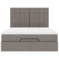 Preview: Ottoman-Bett mit Matratze Taupe 140x190 cm Stoff