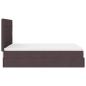 Preview: Ottoman-Bett mit Matratze & LEDs Dunkelbraun 140x190 cm Stoff
