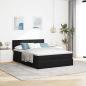 Preview: Ottoman-Bett mit Matratze Schwarz 140x190 cm Samt