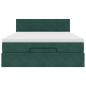 Preview: Ottoman-Bett mit Matratze Dunkelgrün 140x190 cm Samt