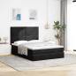 Preview: Ottoman-Bett mit Matratzen Schwarz 140x190 cm Samt