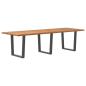 Preview: Esstisch mit Baumkanten 280x100x74 cm Massivholz Eiche