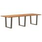 Preview: ARDEBO.de - Esstisch mit Baumkanten 280x100x74 cm Massivholz Eiche