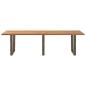 Preview: Esstisch mit Baumkanten 280x100x74 cm Massivholz Eiche