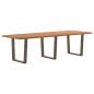 Preview: Esstisch mit Baumkanten 280x100x74 cm Massivholz Eiche