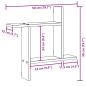Preview: Wandregale 2 Stk. Schwarz Eichen-Optik 50x12x50cm Holzwerkstoff