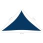Preview: Sonnensegel Oxford-Gewebe Dreieckig 2,5x2,5x3,5 m Blau