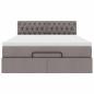 Preview: Ottoman-Bett mit Matratze Taupe 140x190 cm Stoff