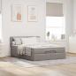 Preview: Ottoman-Bett mit Matratze Taupe 140x190 cm Stoff