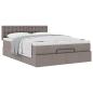 Preview: Ottoman-Bett mit Matratze Taupe 140x190 cm Stoff