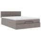 Preview: Ottoman-Bett mit Matratze Taupe 140x190 cm Stoff