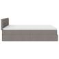 Preview: Ottoman-Bett mit Matratze Taupe 140x190 cm Stoff