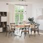 Preview: Esstisch Hellbraun 180x120x74 cm Massivholz Eiche Rechteckig
