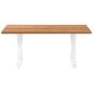 Preview: Esstisch Hellbraun 180x120x74 cm Massivholz Eiche Rechteckig